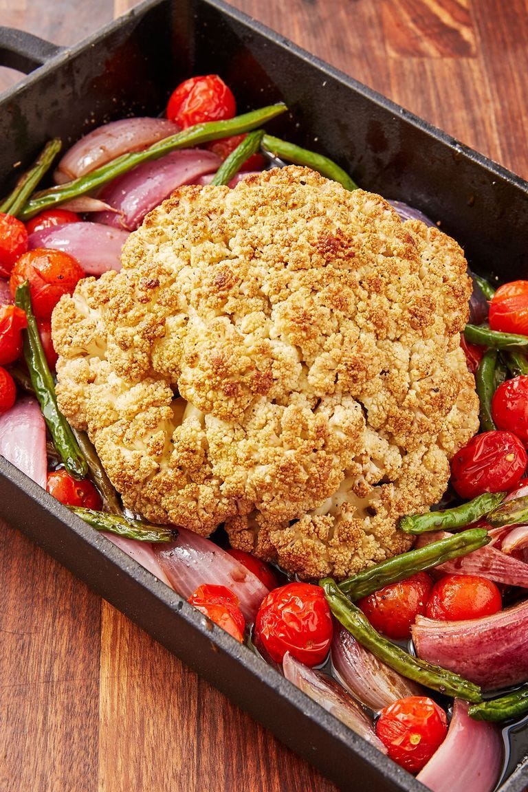balsamicglazed roasted cauliflower