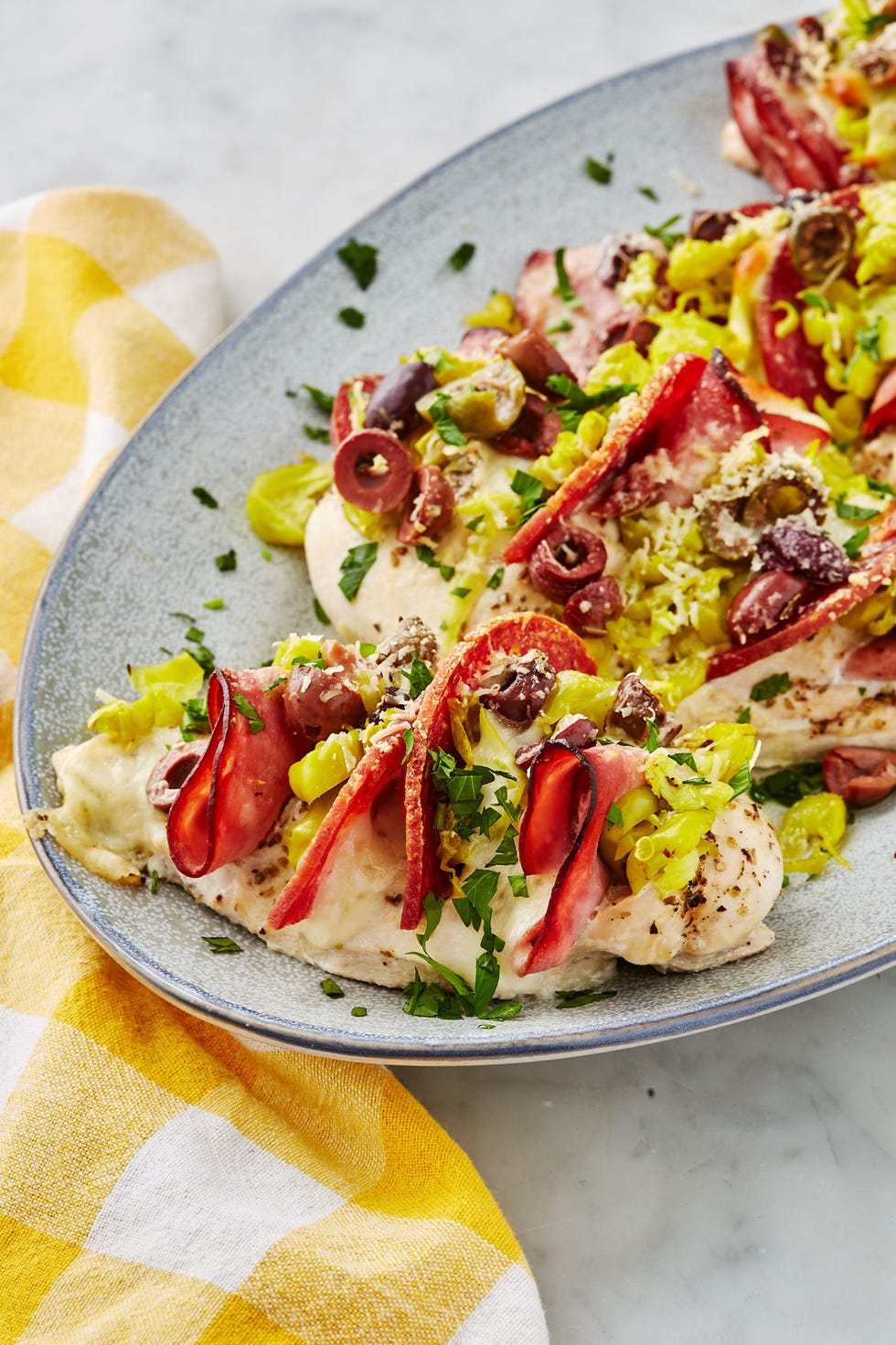 antipasto stuffed chicken