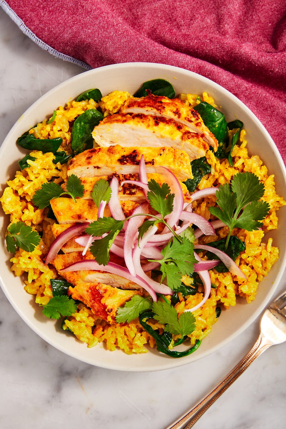 curried chicken garlic golden rice