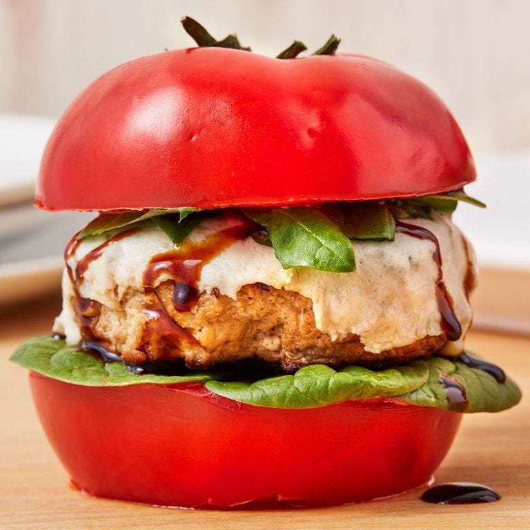 no bun bruschetta burgers delishcom
