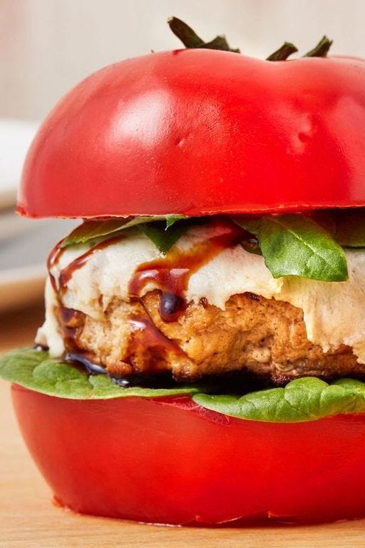 no bun bruschetta burgers