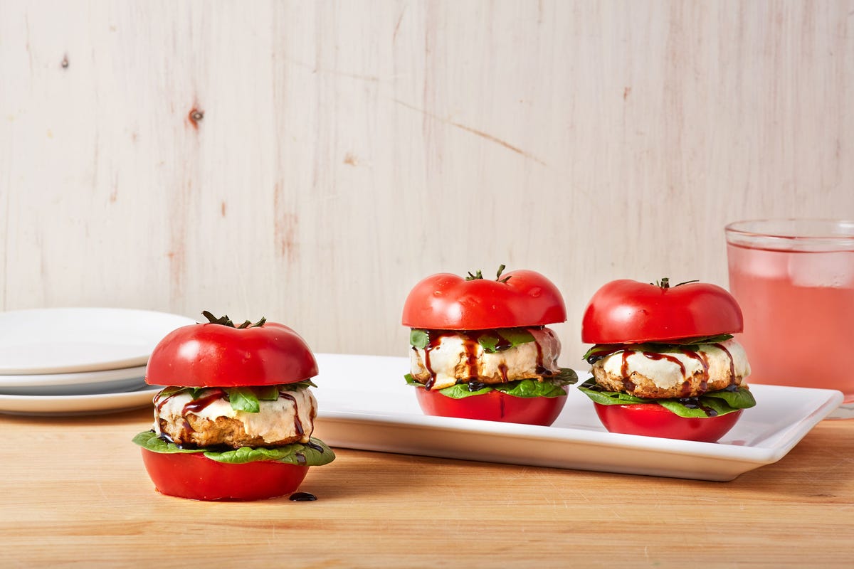 preview for Feel Amazing With These No-Bun Bruschetta Burgers