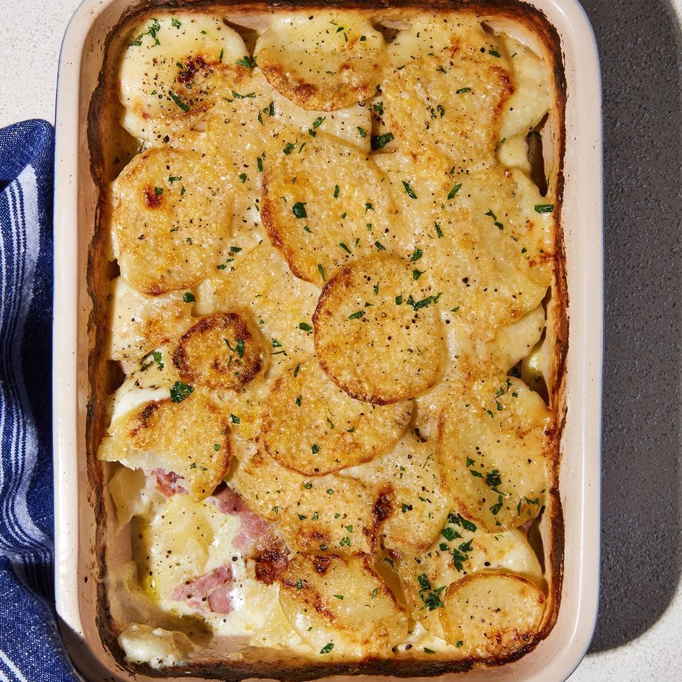 scalloped potatoes and ham