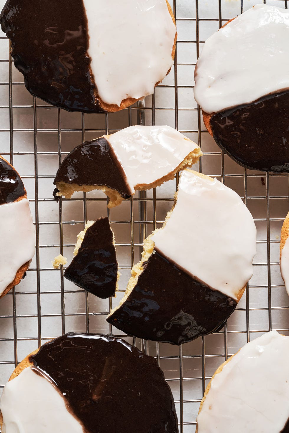 black and white cookies
