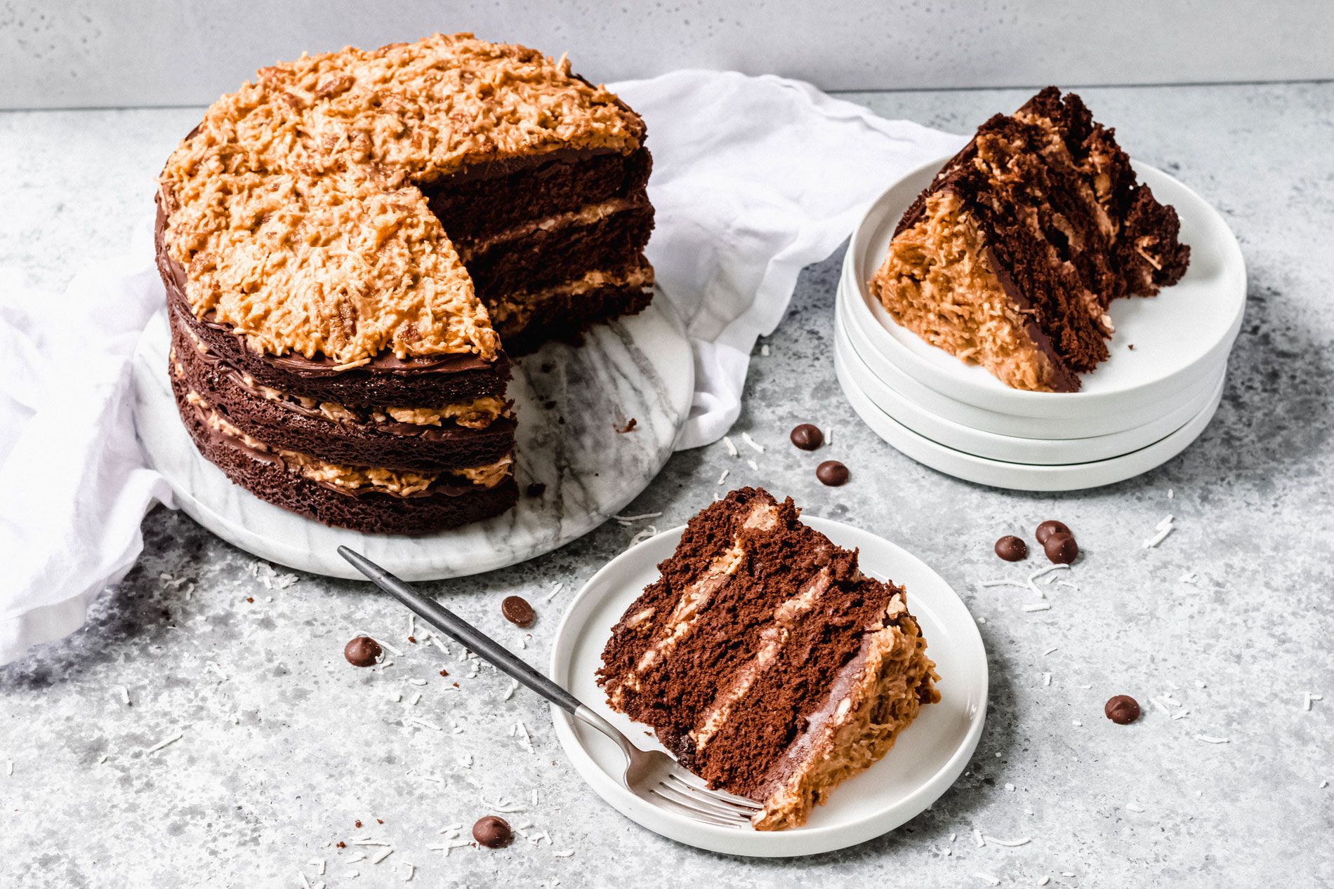 German Chocolate Cake -- 3 rich layers! – Zambawango