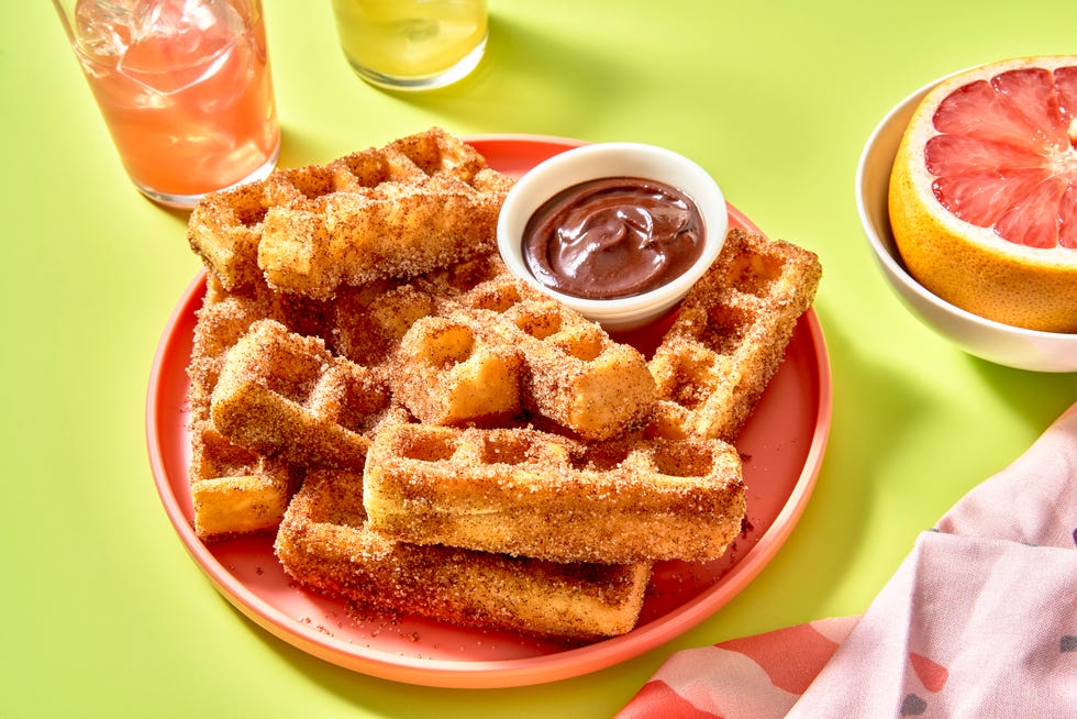 cinnamon sugar waffle dippers  delishcom