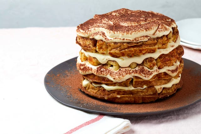 keto tiramisu chaffle cake