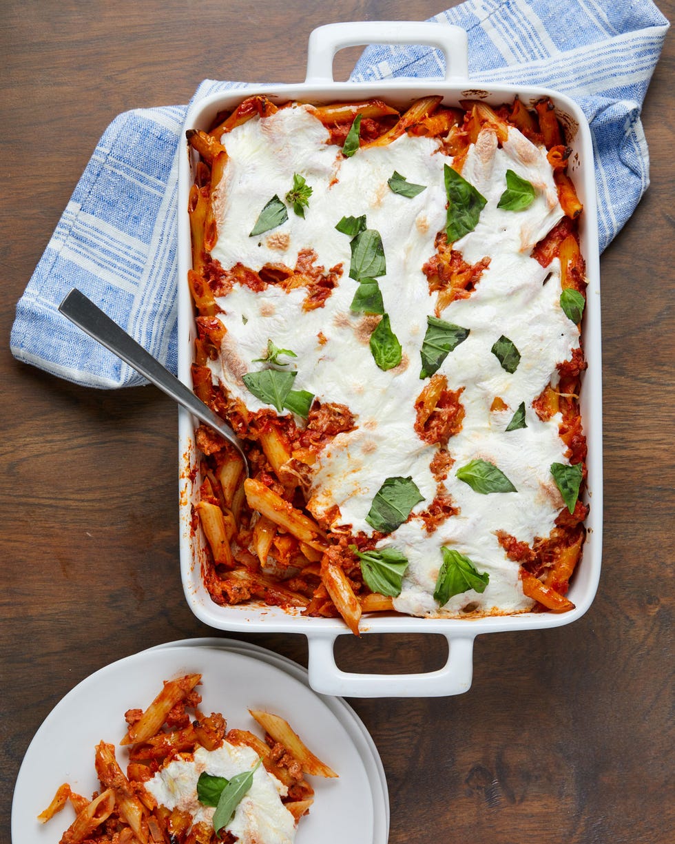 baked penne alla vodka with turkey