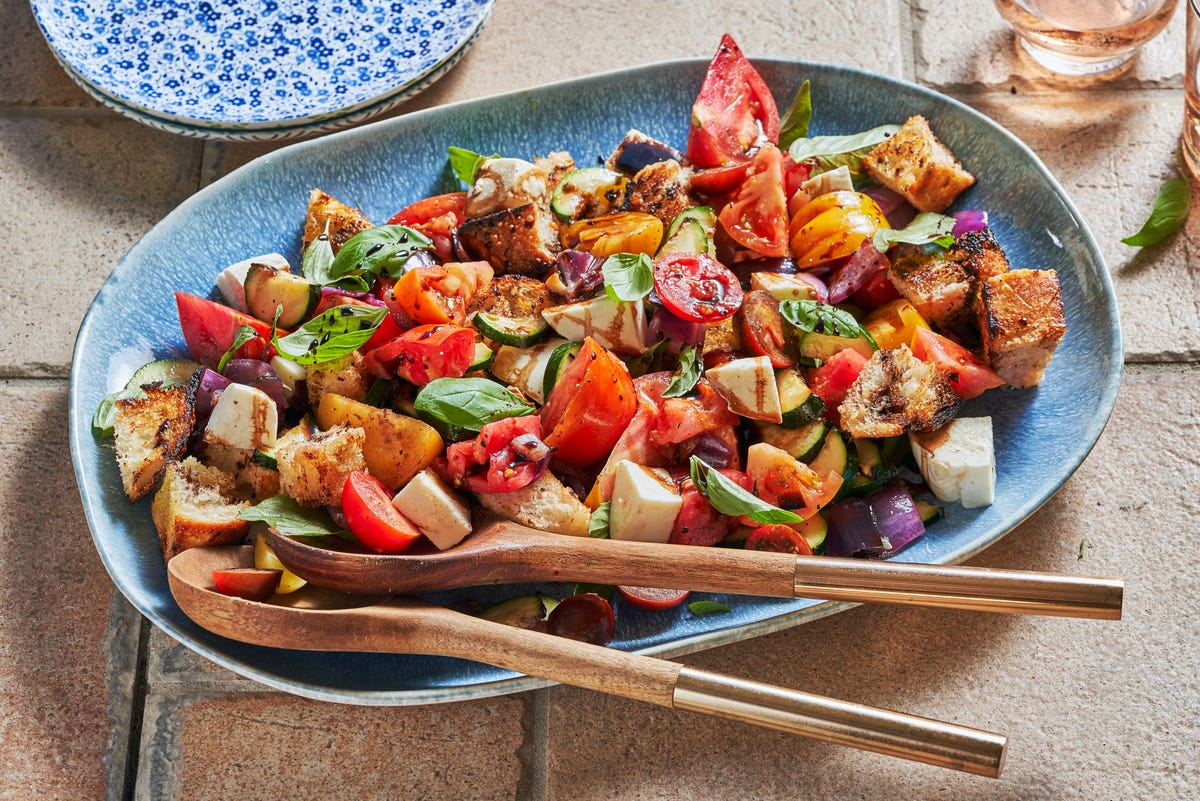 Best Grilled Plum & Pancetta Panzanella Recipe - How To Make Grilled ...