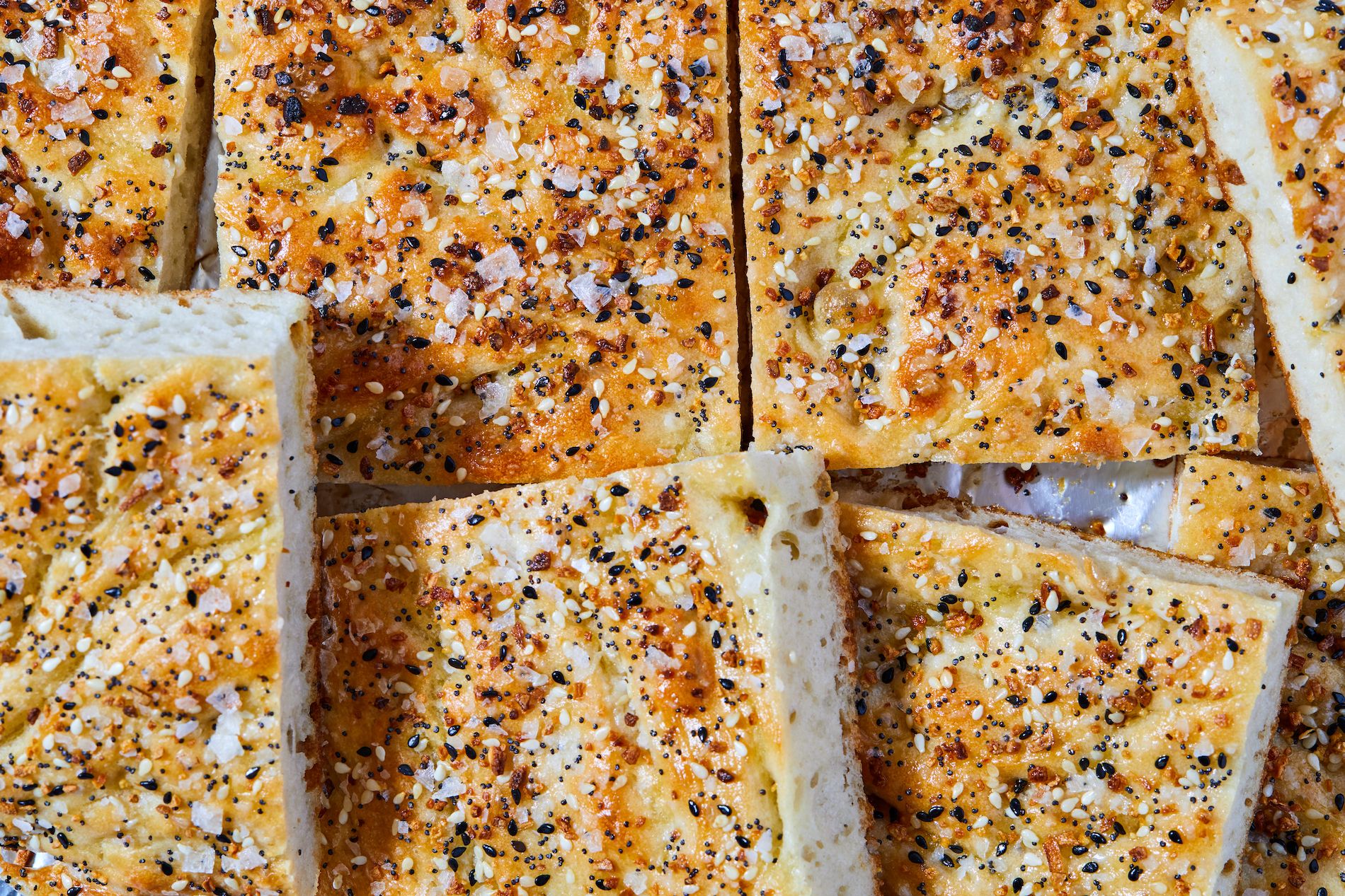 Focaccia Bread With Everything Bagel Seasoning From Trader Joe's - Sip Bite  Go
