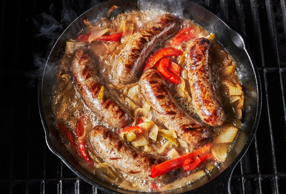 grilled beer brats