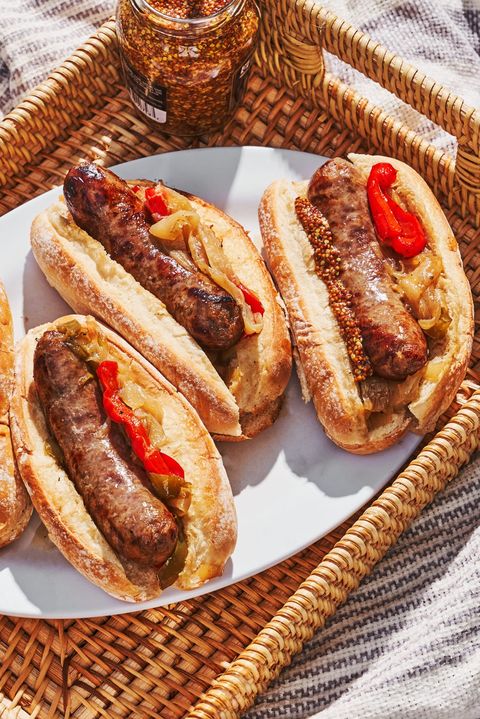 grilled beer brats