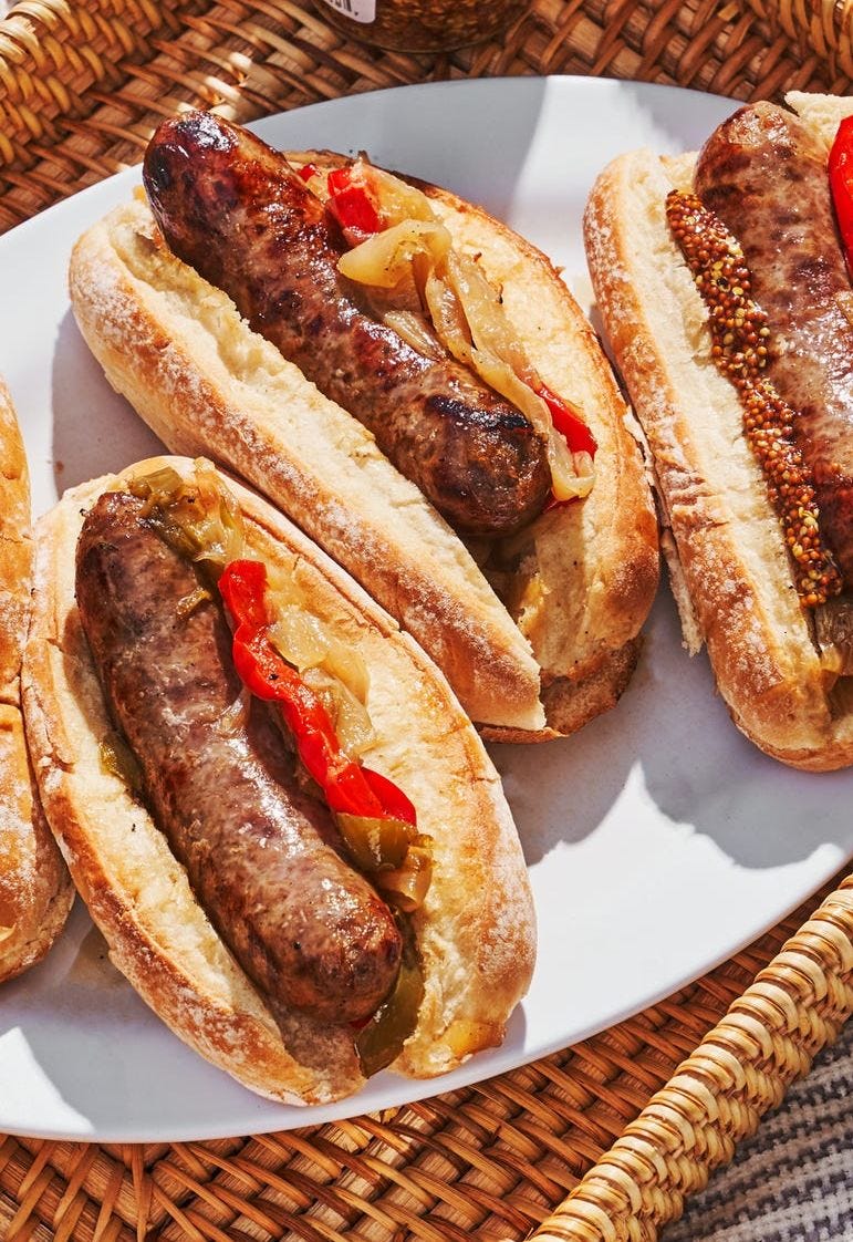 grilled beer brats