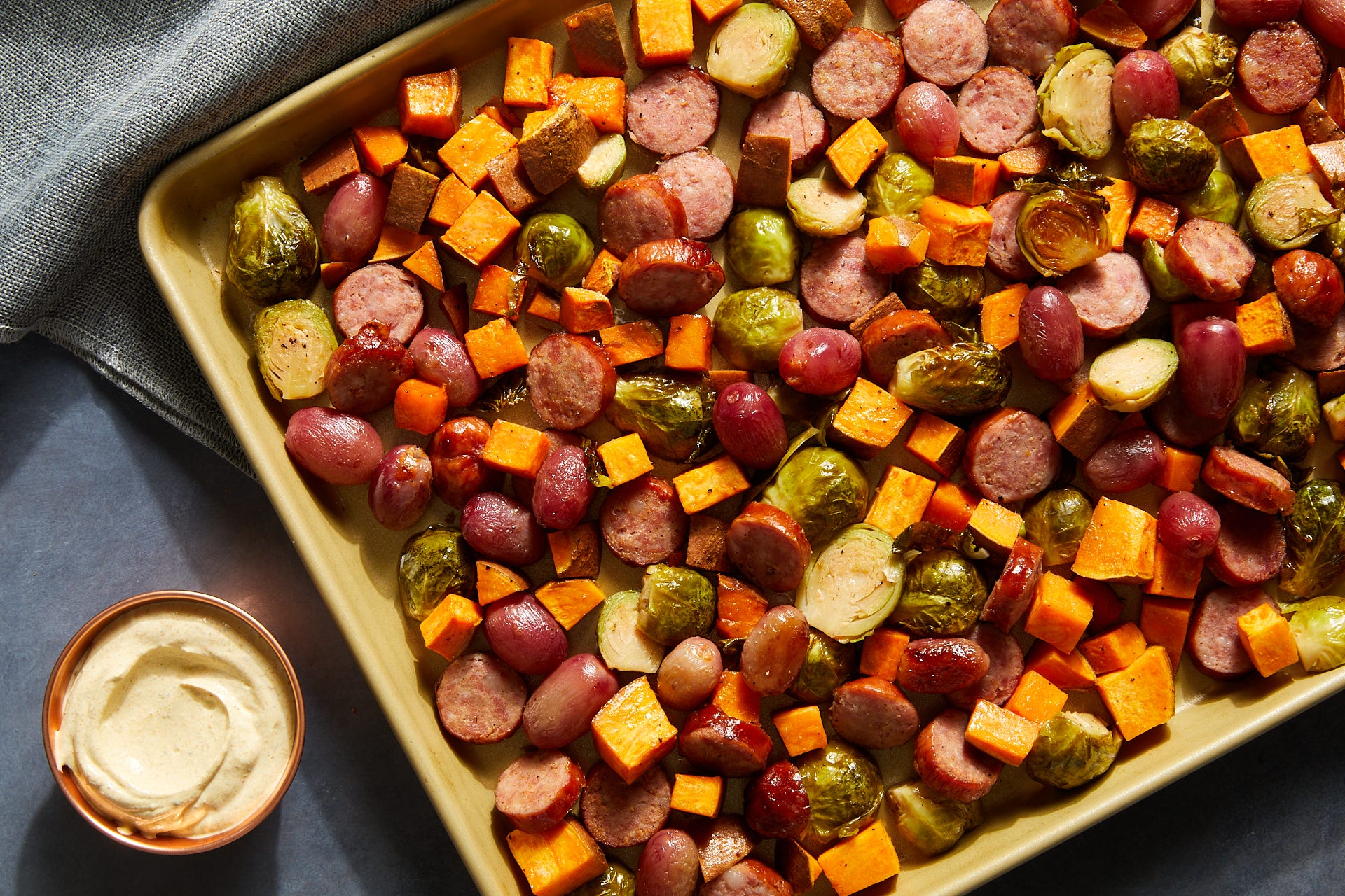 Autumn Kielbasa Sheet-Pan Bake Is The Easiest One-Pan Fall Dinner