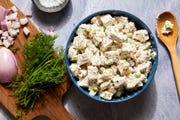 turkey salad with dill, celery, and shallots