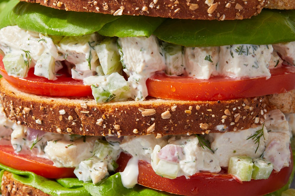 turkey salad with dill, celery, and shallots