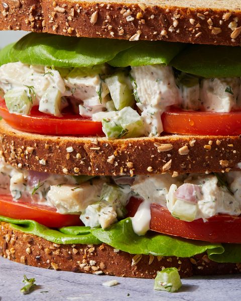 turkey salad with celery, dill, and shallots