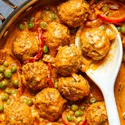 thai style red curry meatballs