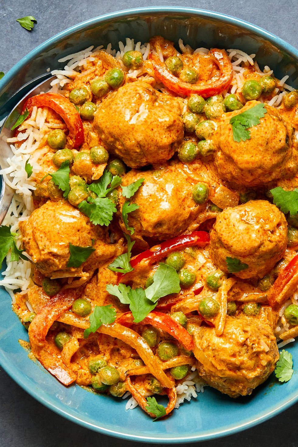 thai style red curry meatballs