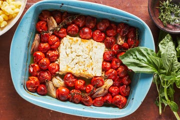 pasta al horno con queso feta