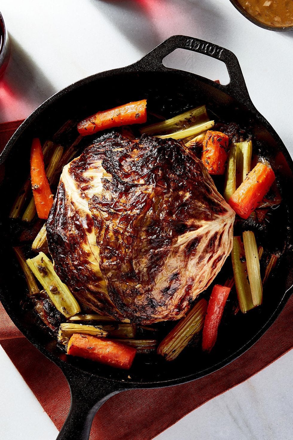 whole roasted cabbage