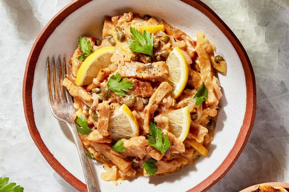 extra lemony seitan piccata