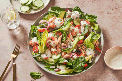 greek salmon salad