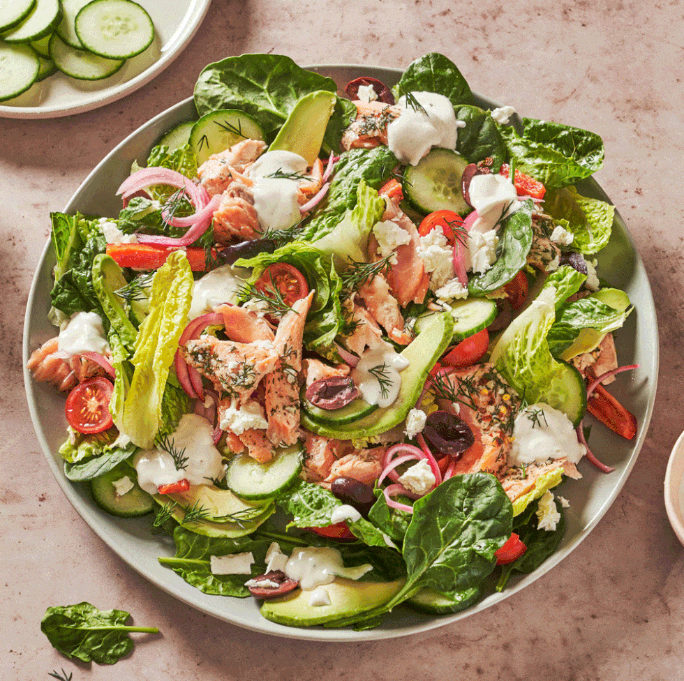 greek salmon salad
