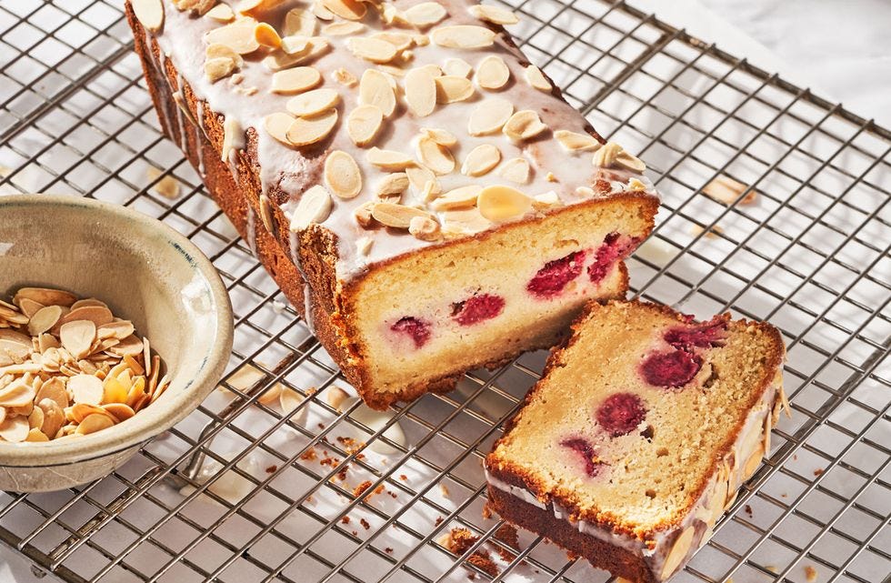 raspberry almond pound cake