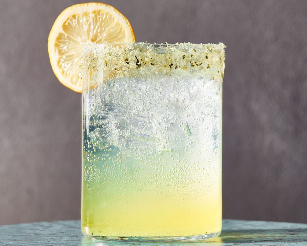 sparkling basil lemonade