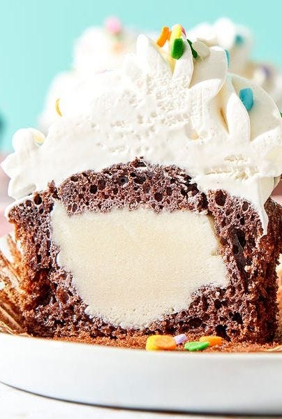 Ice Cream Stuffed Cupcakes ice cream stuffed cupcakes