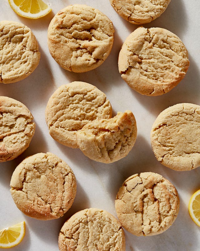 chewy lemon sugar cookies