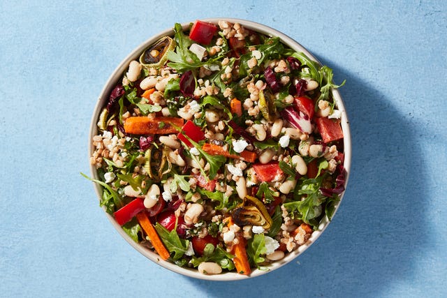 farro and white bean salad