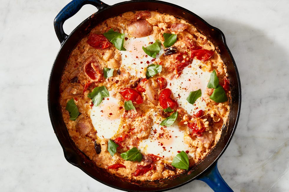baked feta eggs