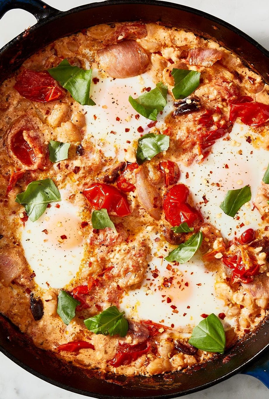 huevos con queso feta