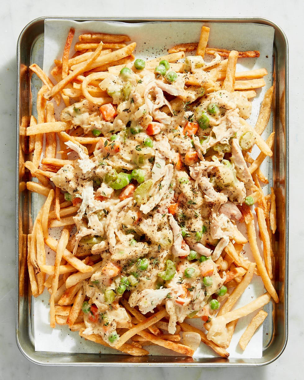 chicken pot pie poutine