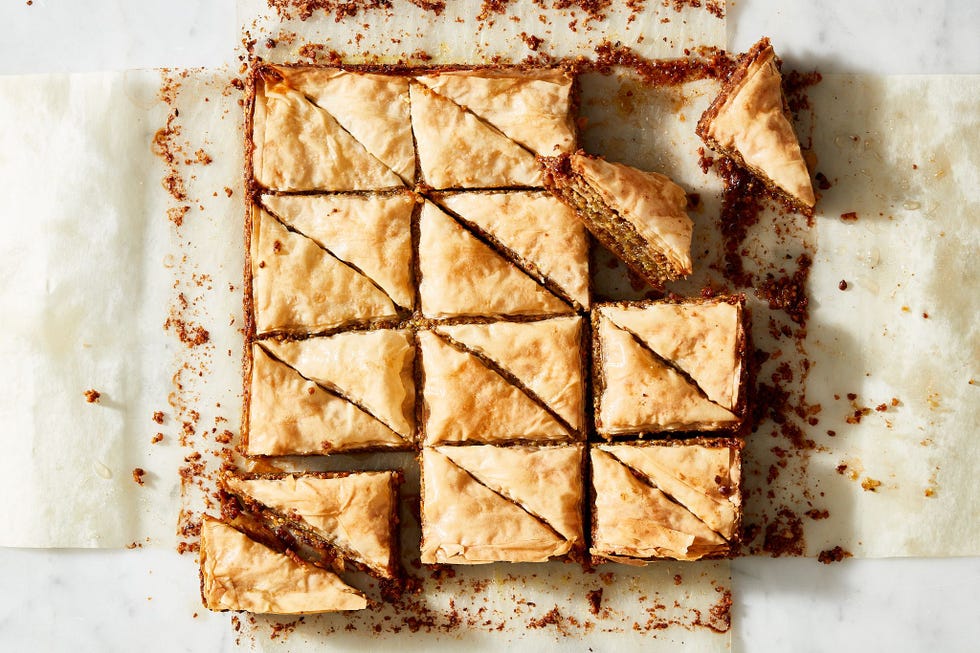 walnut and pistachio baklava