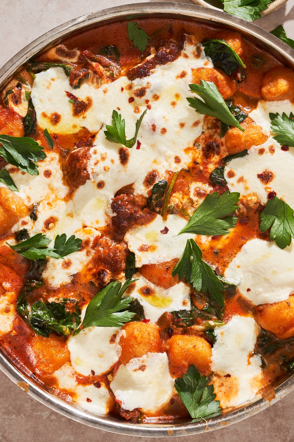 cheesy one pan sausage gnocchi