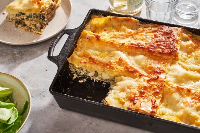 white lasagna