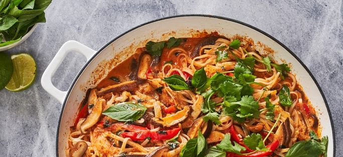 Thai Red Curry Coconut Noodles Recipe - How To Make Curry Noodles