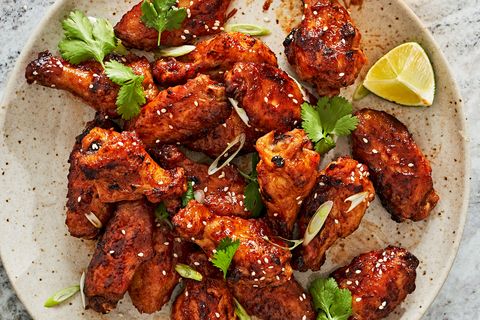 spicy apricot glazed wings