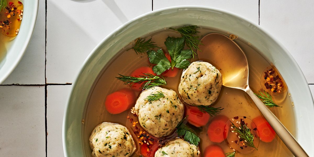 vegetarian matzo ball soup - Husbands That Cook
