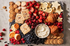 berries and cream charcuterie board