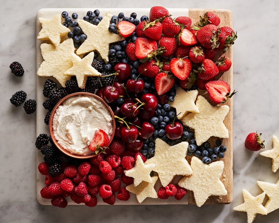 berries and cream charcuterie board