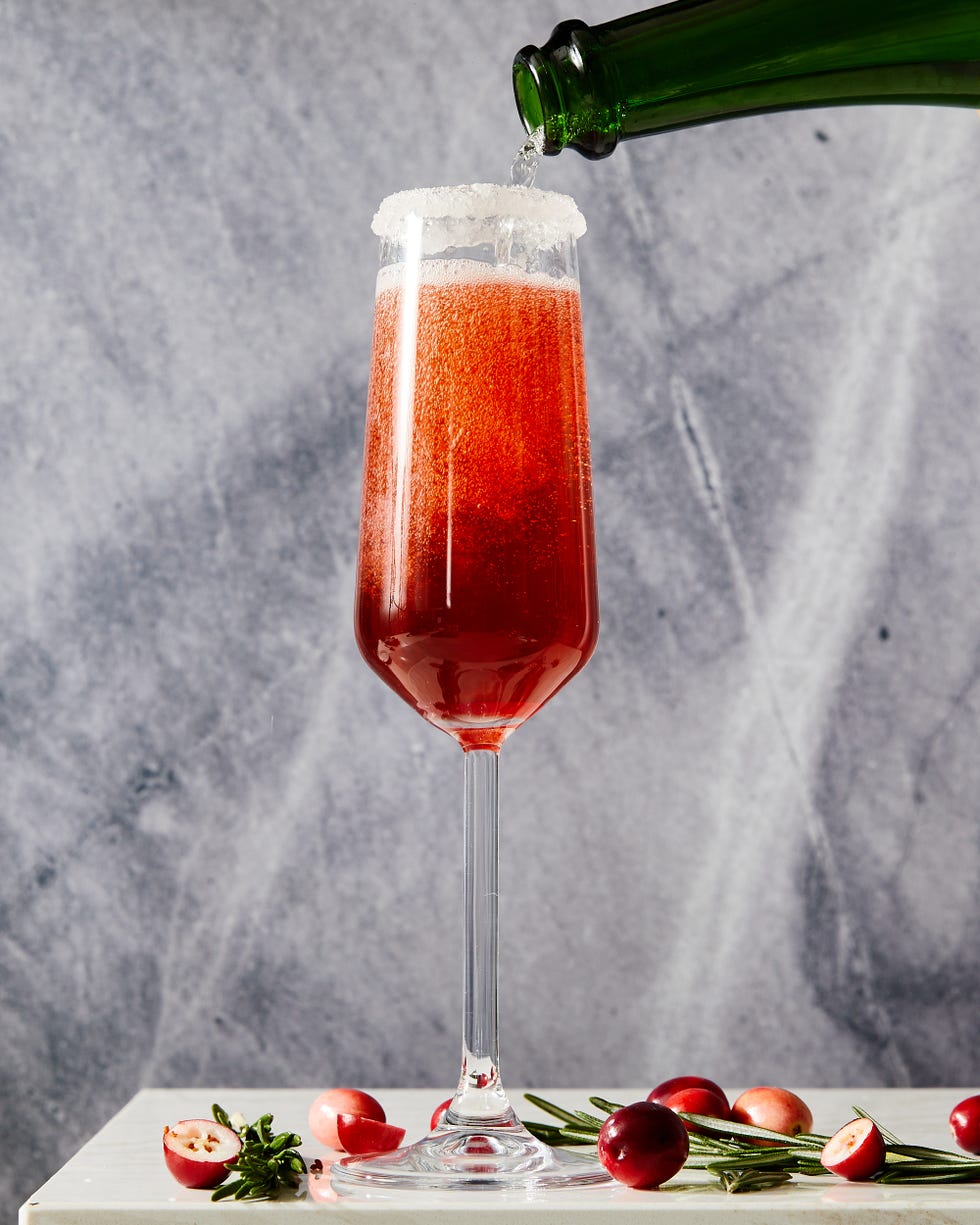 cranberry mimosas