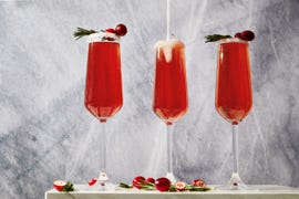cranberry mimosas