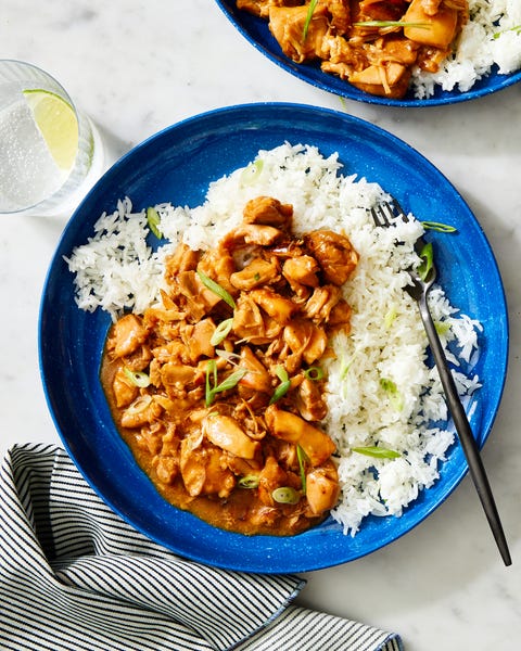 instant pot copycat bourbon chicken with rice