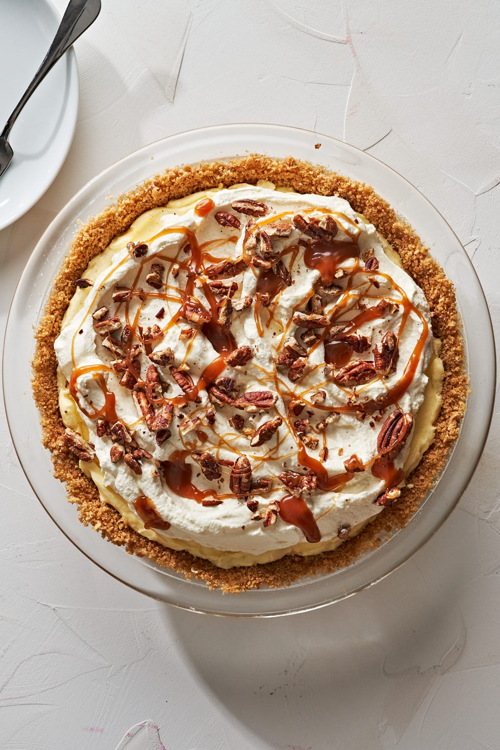 nobake banana caramel pecan pie