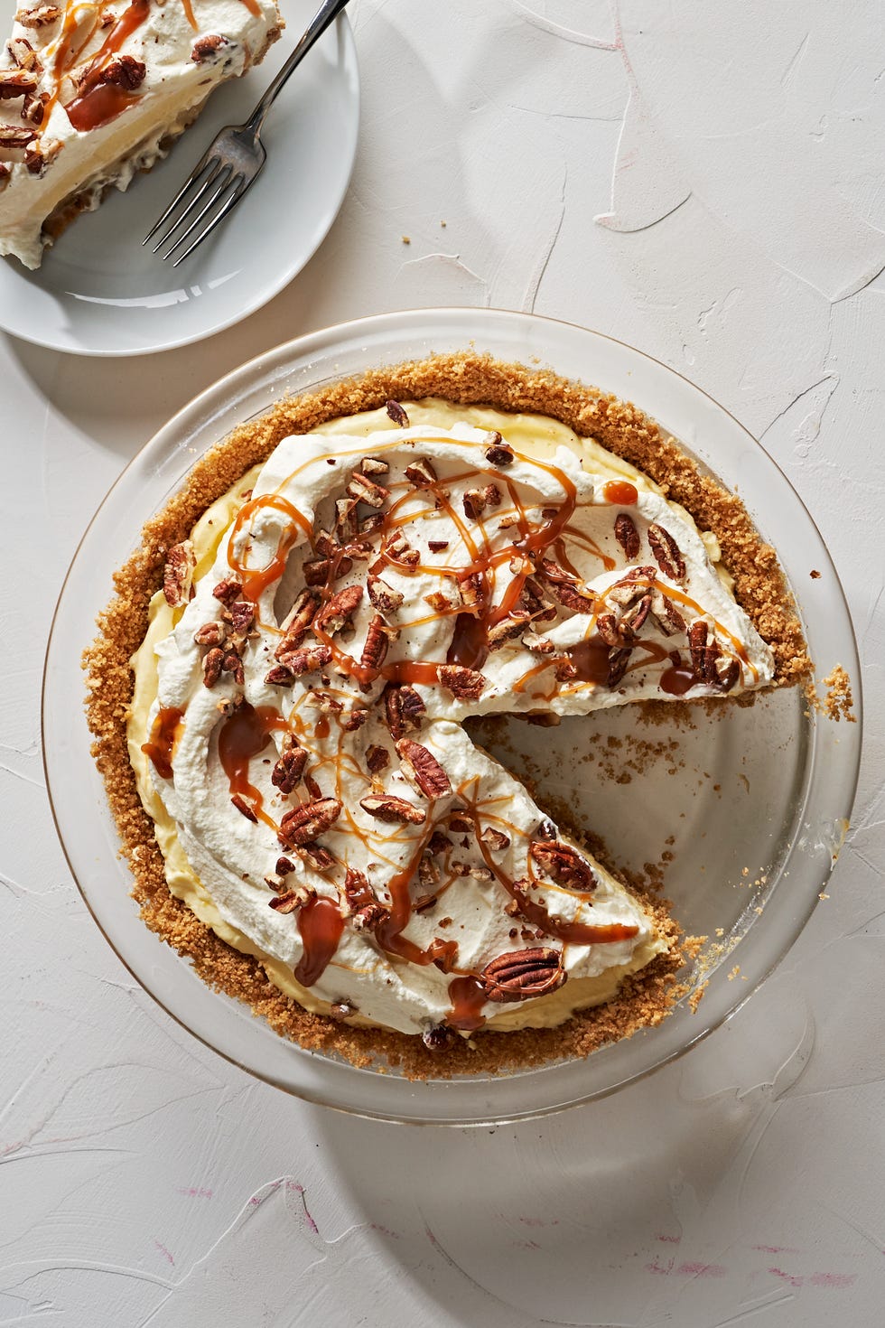 nobake banana caramel pecan pie