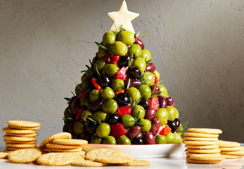 antipasto christmas tree cheese ball